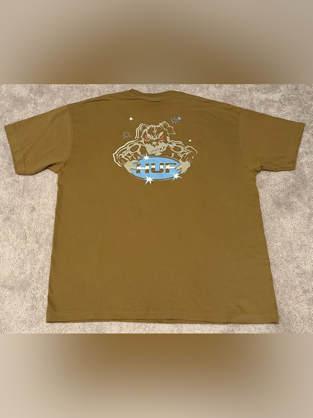 Huf Dawg Men’s Brown T Shirt Size XL